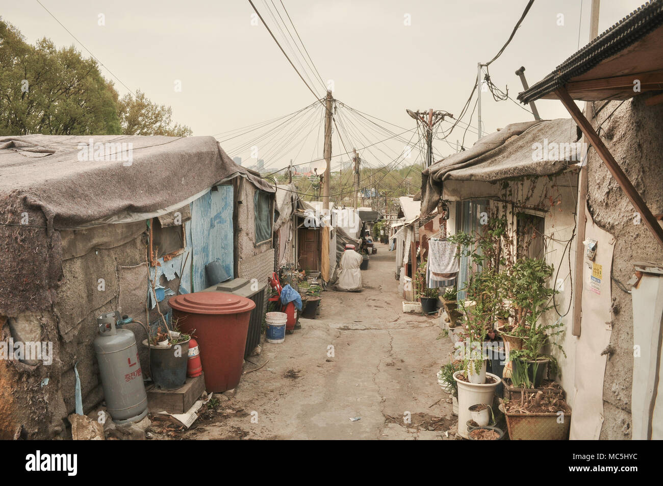 This slum is located in Gangnam, Seoul, the most expensive land in