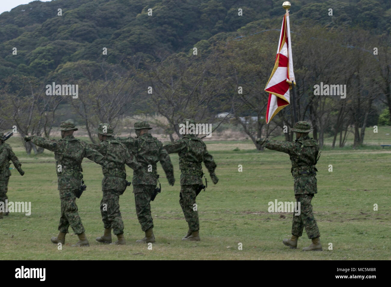 Jsdf Mp Service members with the Japan Ground Self-Defense Force march off the ...