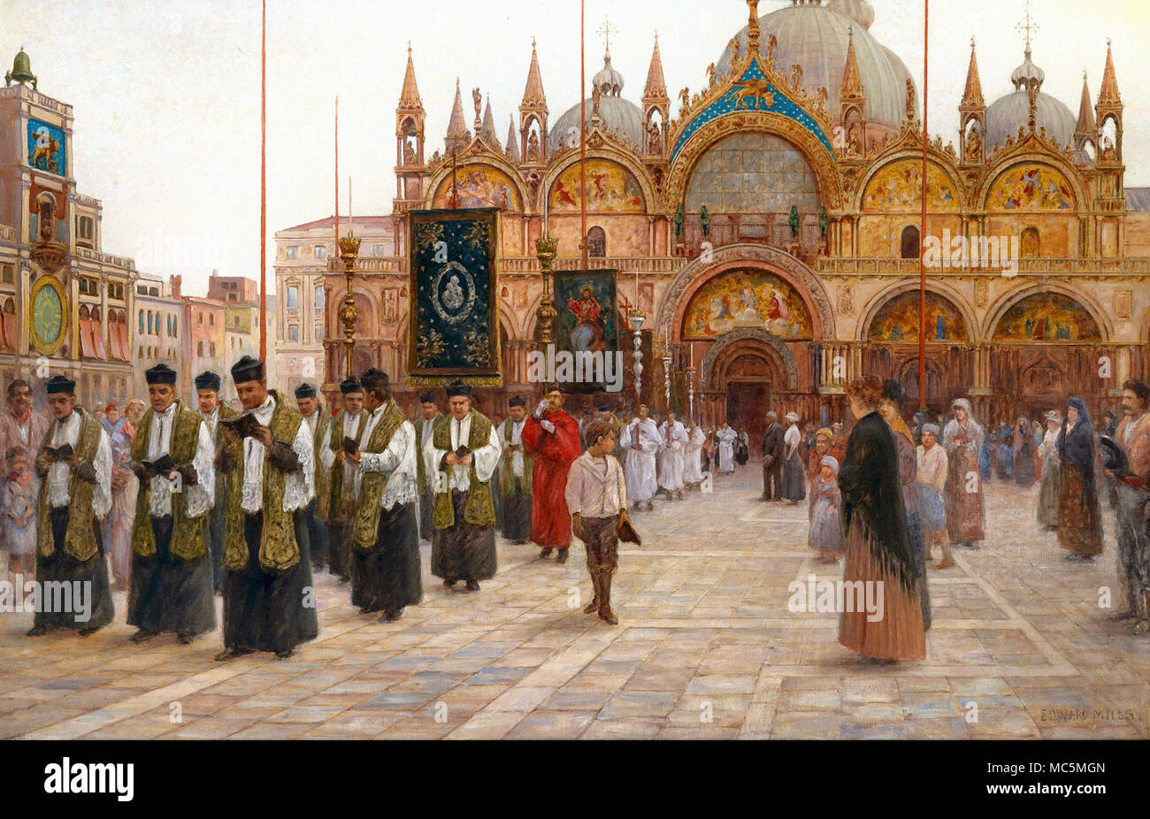 Mills Edward Venice Festival of Saint Antony of Padua Stock Photo Alamy