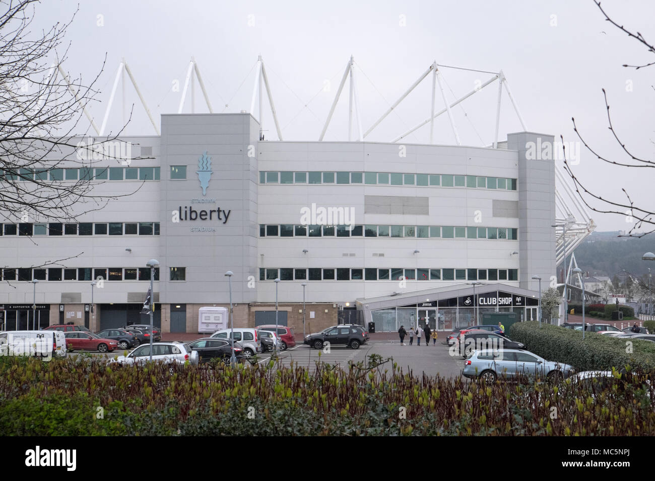 Liberty Stadium,home,stadium, of,Premier,League,Swansea,Football,Club,Swans,and,rugby,team,Ospreys,north, of,Swansea City,South Wales,Wales,Welsh,UK, Stock Photo