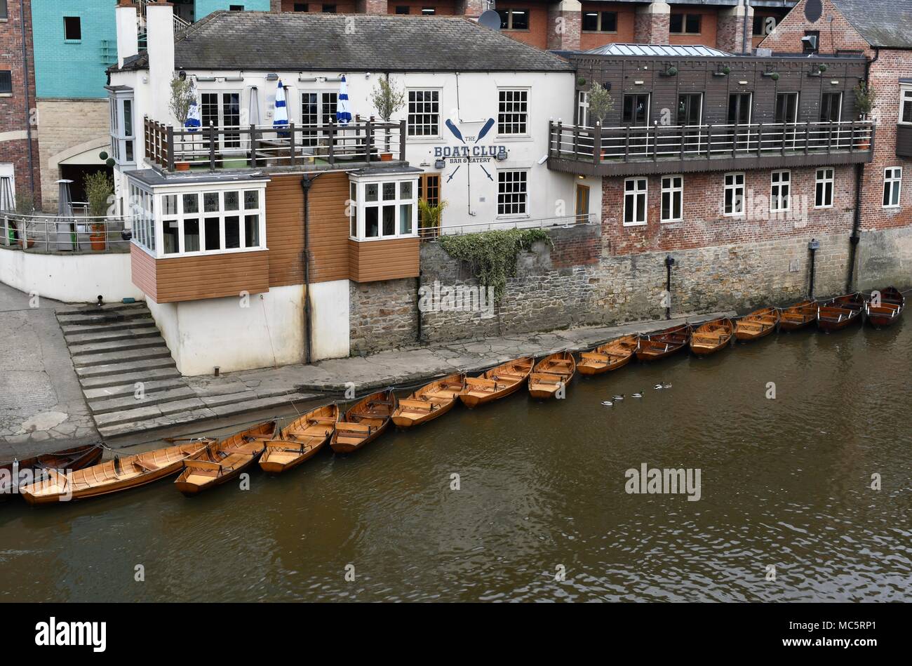 The Boat Club bar and eatery in Durham Stock Photo