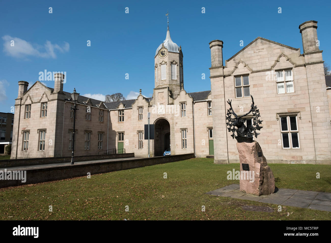 Simpson Building at Huntly in Aberdeenshire, Scotland. Stock Photo