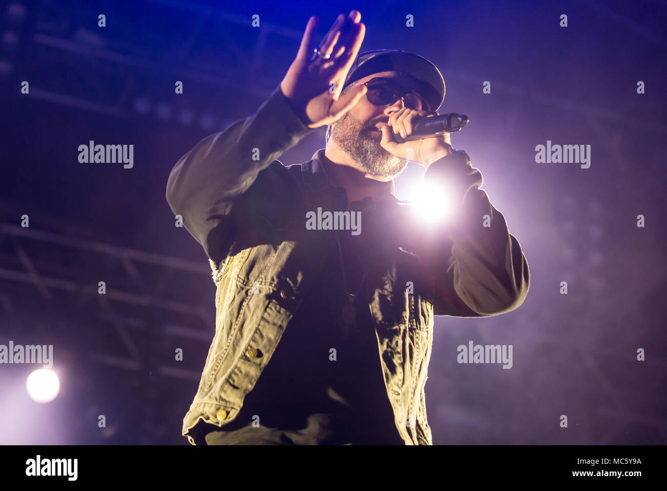 The German rapper and producer Paul Hartmut Würdig alias Sido live at ...