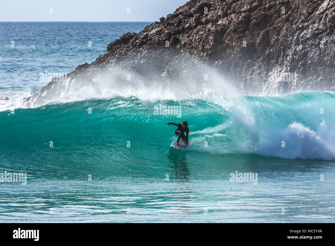 Surfer riding clean ocean hi-res stock photography and images - Alamy