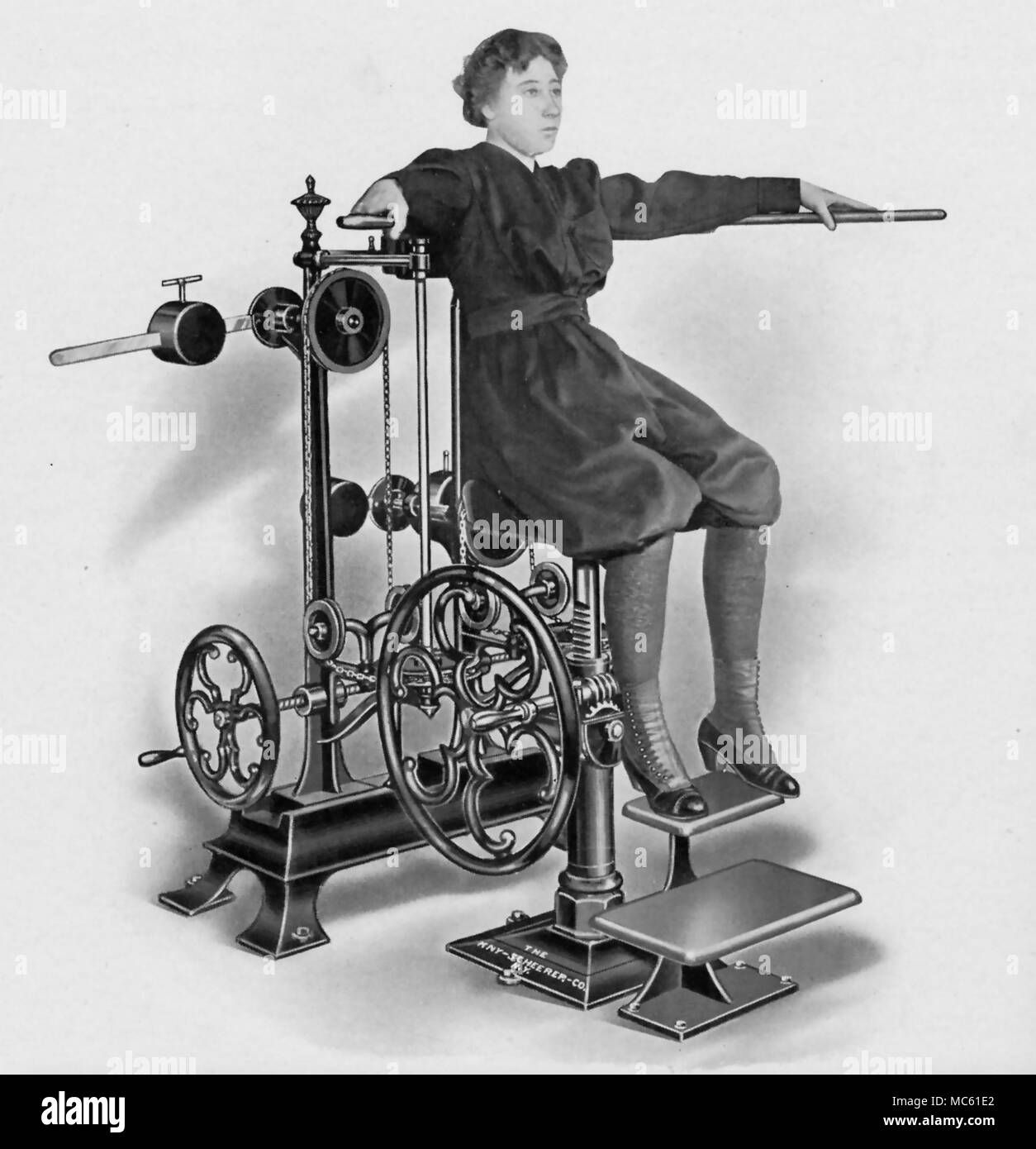 GUSTAV ZANDER (1835-1920) Swedish physician who invented numerous exercise machines along the lines of the one shown here about 1890 Stock Photo