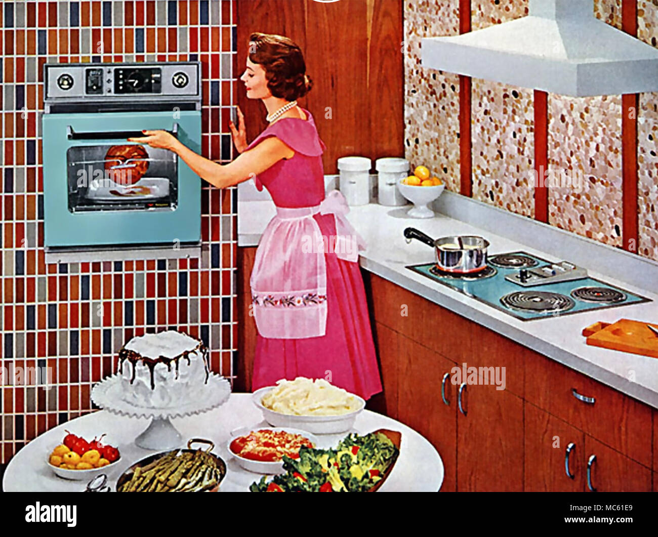 8 vintage sixties kitchens with Flair ranges: Pull-out electric