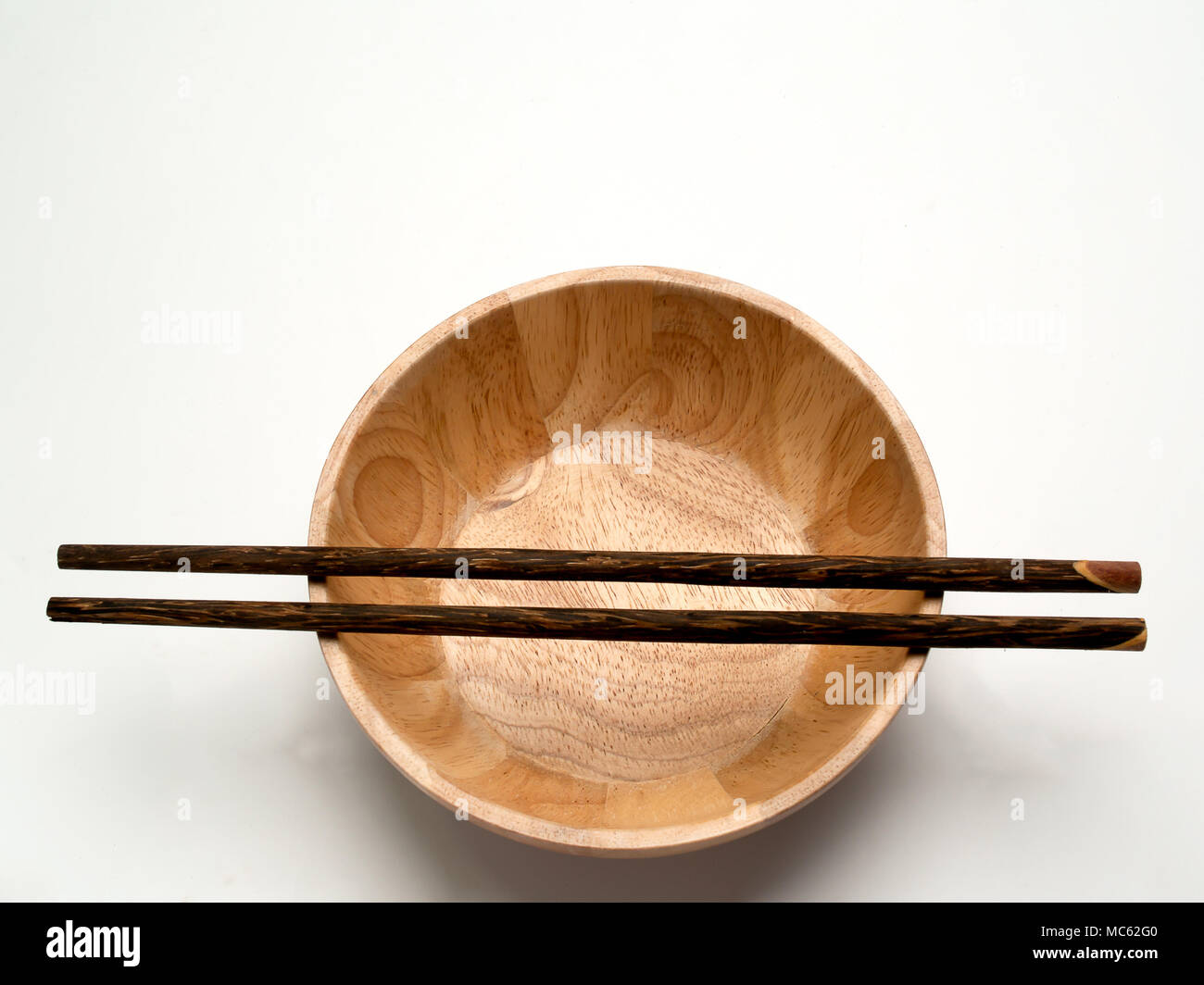 wooden bowls , For food , Placed on a white background Stock Photo Alamy