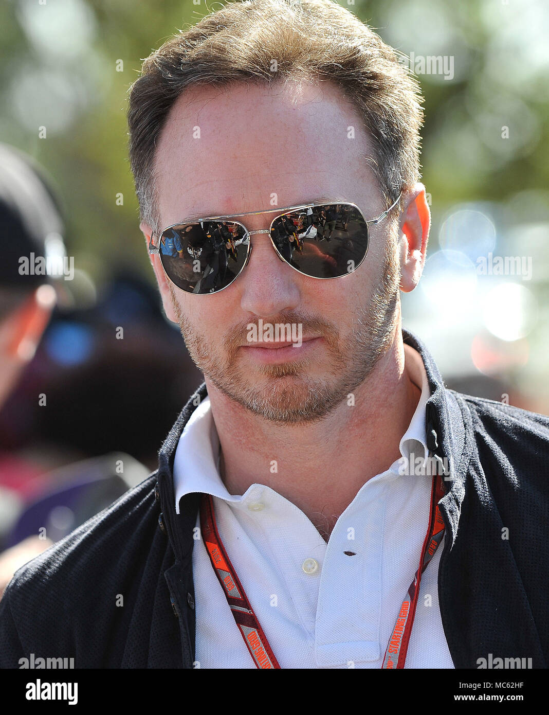 Christian Horner, Team Principal of Aston Martin Red Bull Racing. Day 1 of  the 2018 Formula 1 Rolex Australian Grand Prix held at The circuit of  Albert Park, Melbourne, Victoria on the