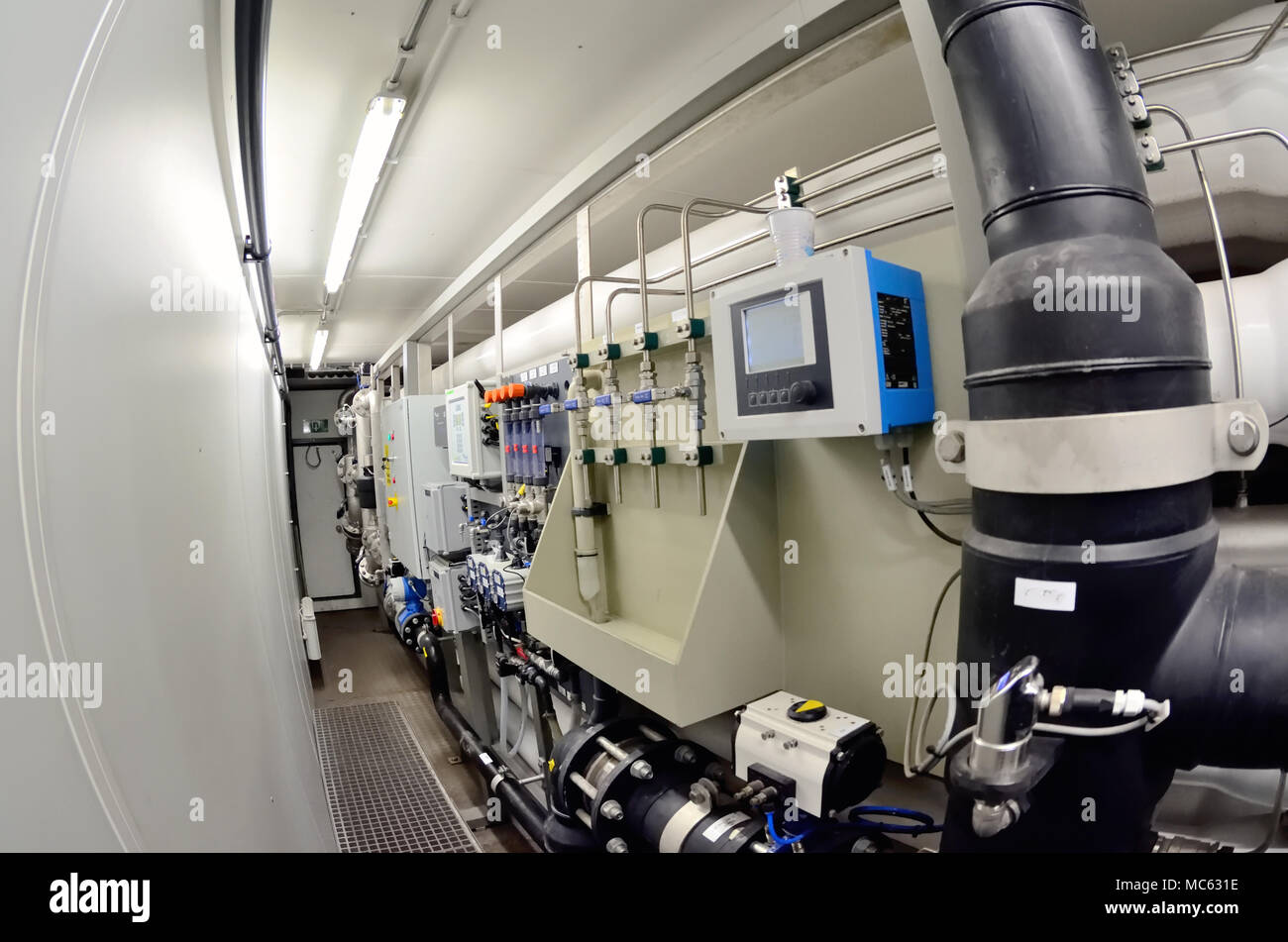 industrial water filters treatment inside of plant Stock Photo Alamy