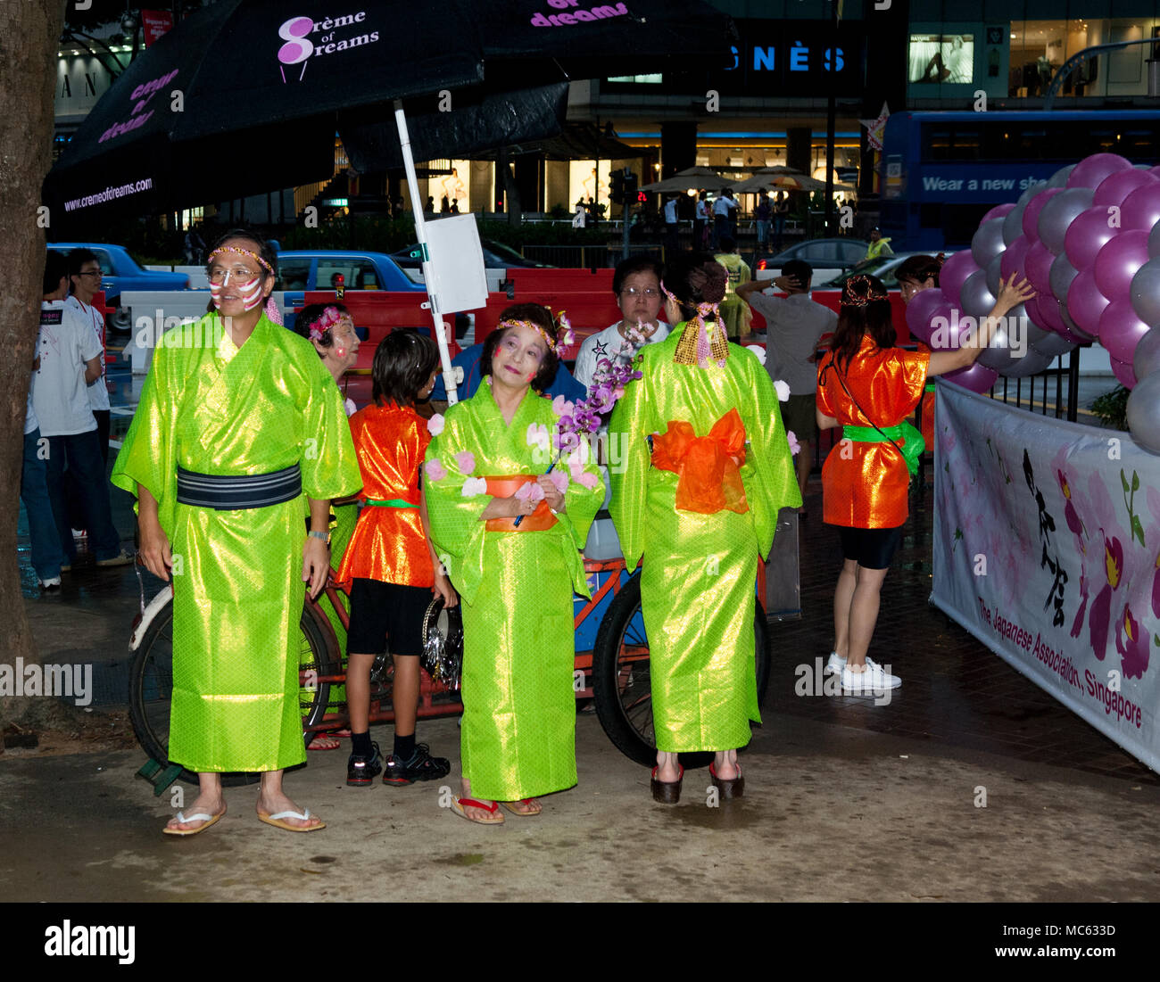 Participants in the Chingay Parade, Singapore Stock Photo