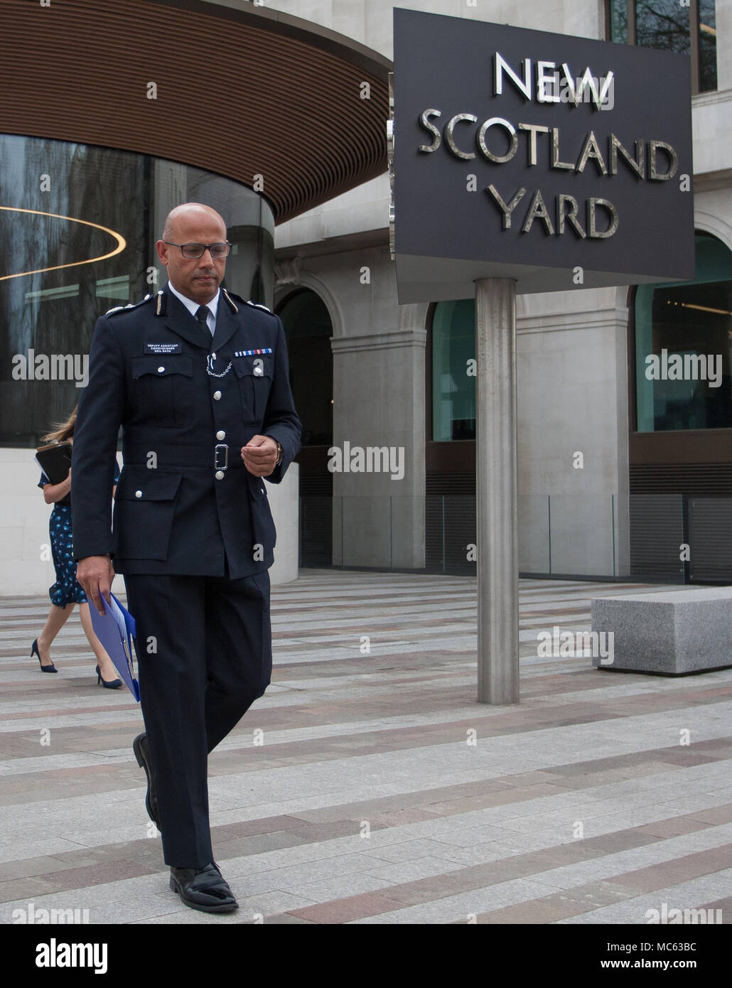 Neil Basu, the Metropolitan police's new counter-terrorism chief, delivers a statement on Salisbury describing it as a “reckless” and “despicable attack”. New Scotland Yard, London, UK  Featuring: Deputy Assistant Commisioner Neil Basu Where: London, England, United Kingdom When: 13 Mar 2018 Credit: Wheatley/WENN Stock Photo