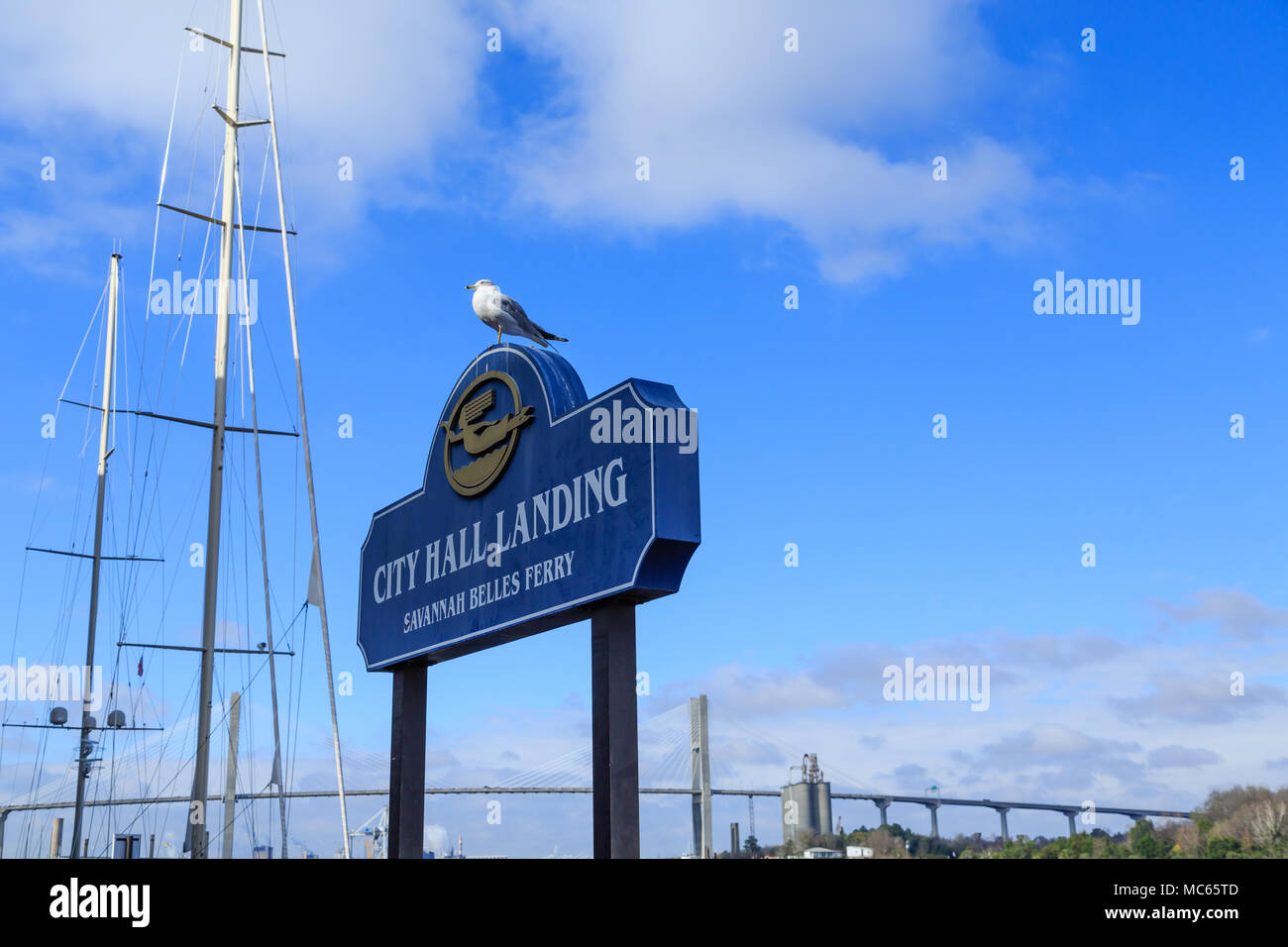 City Hall Landing for Savannah Belles Ferry Stock Photo Alamy