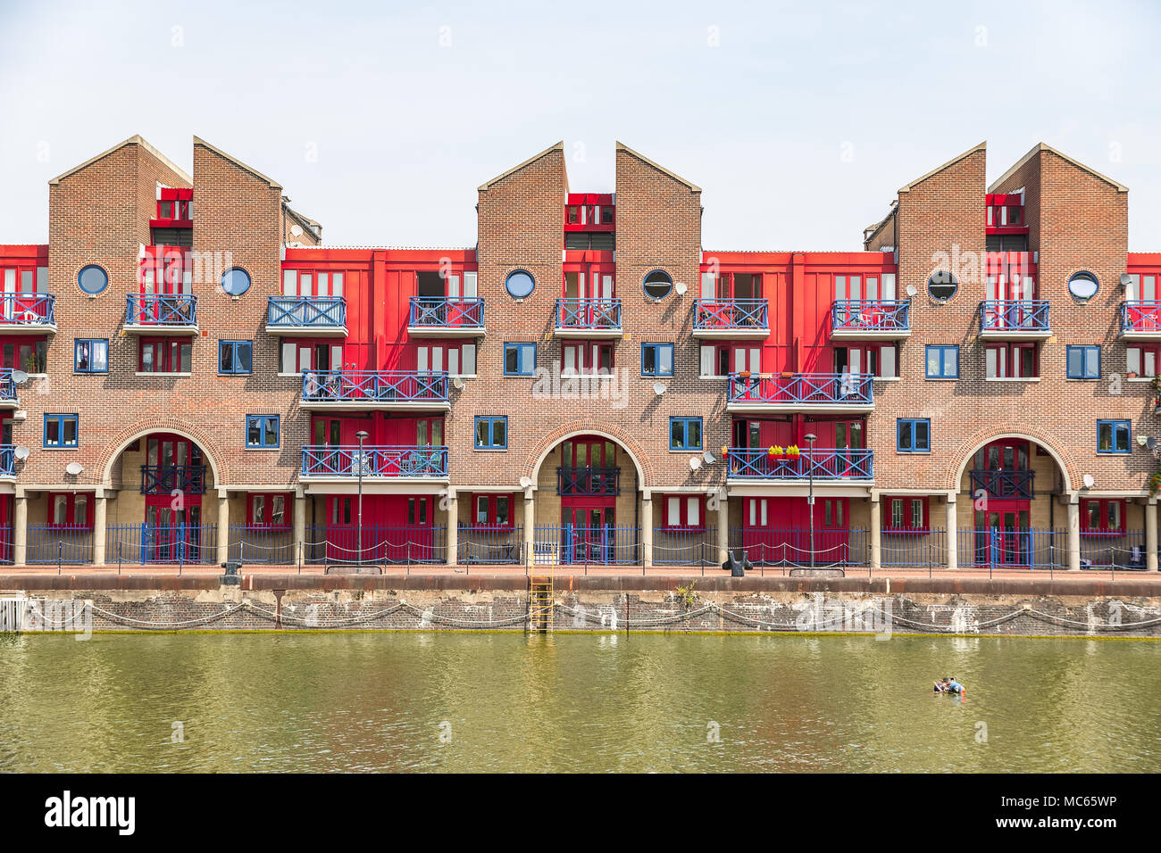Dockside apartments at Shadwell Basin, part of London Docks in London