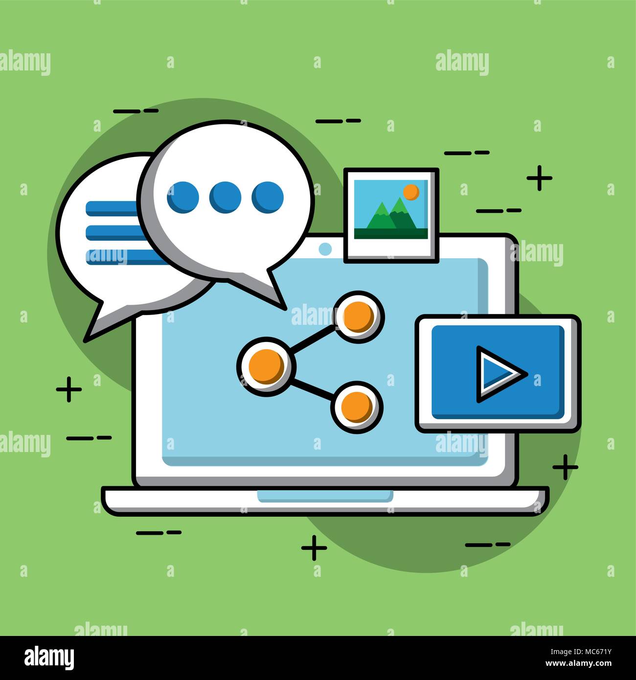 social media image Stock Vector Image & Art - Alamy