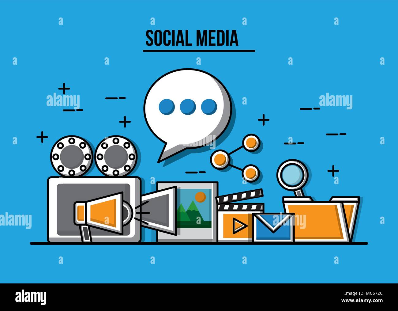 social media image Stock Vector