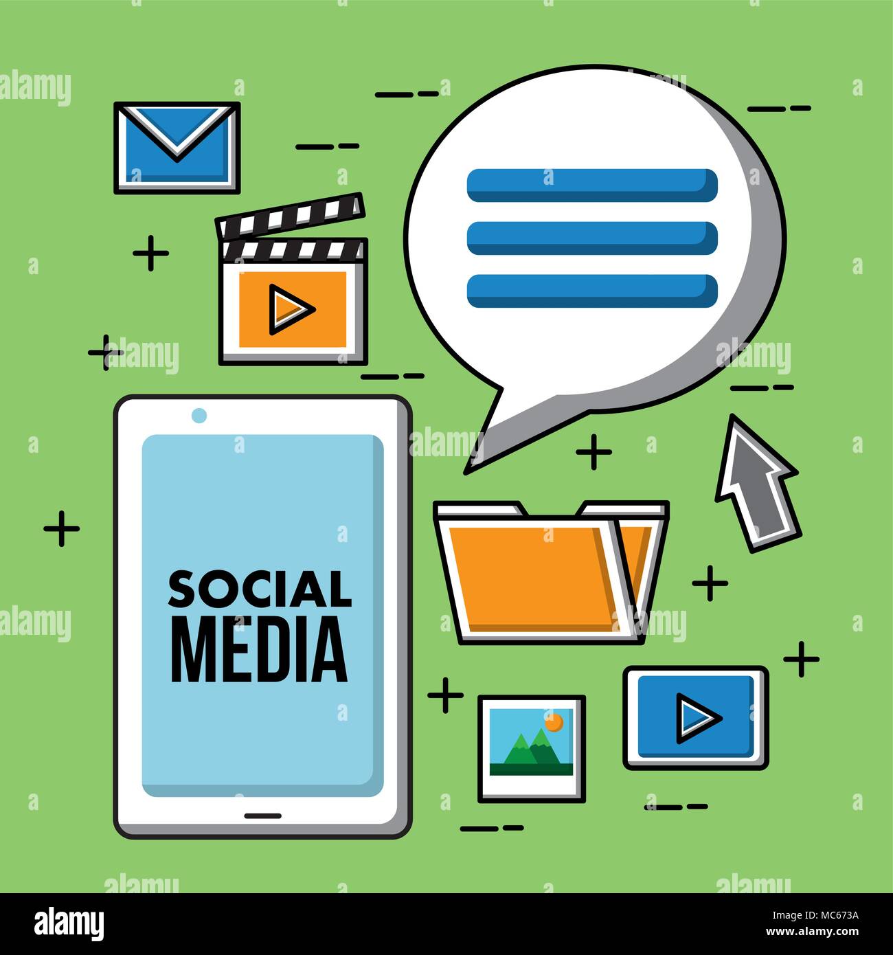 social media image Stock Vector