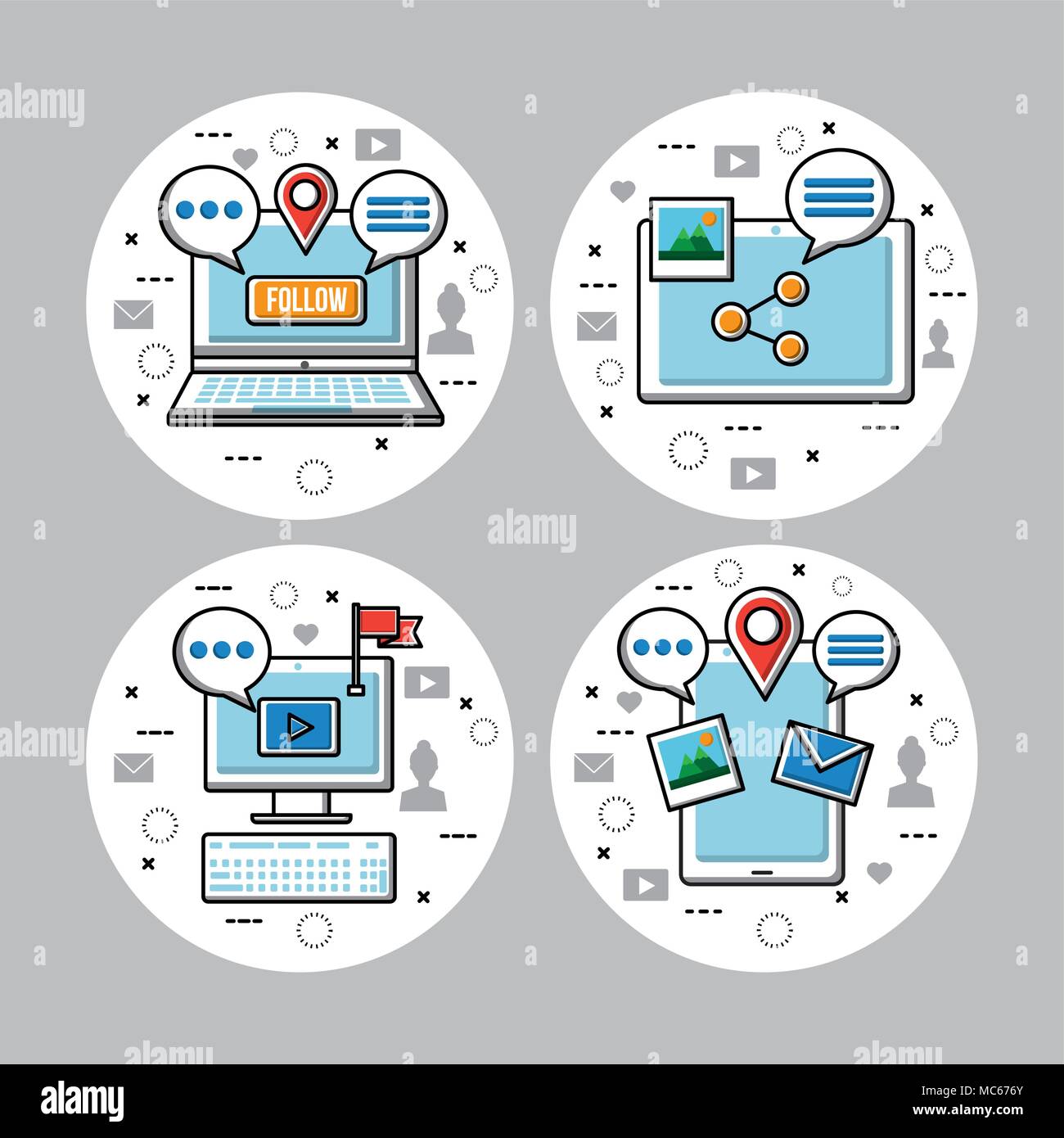 social media networks Stock Vector Image & Art - Alamy