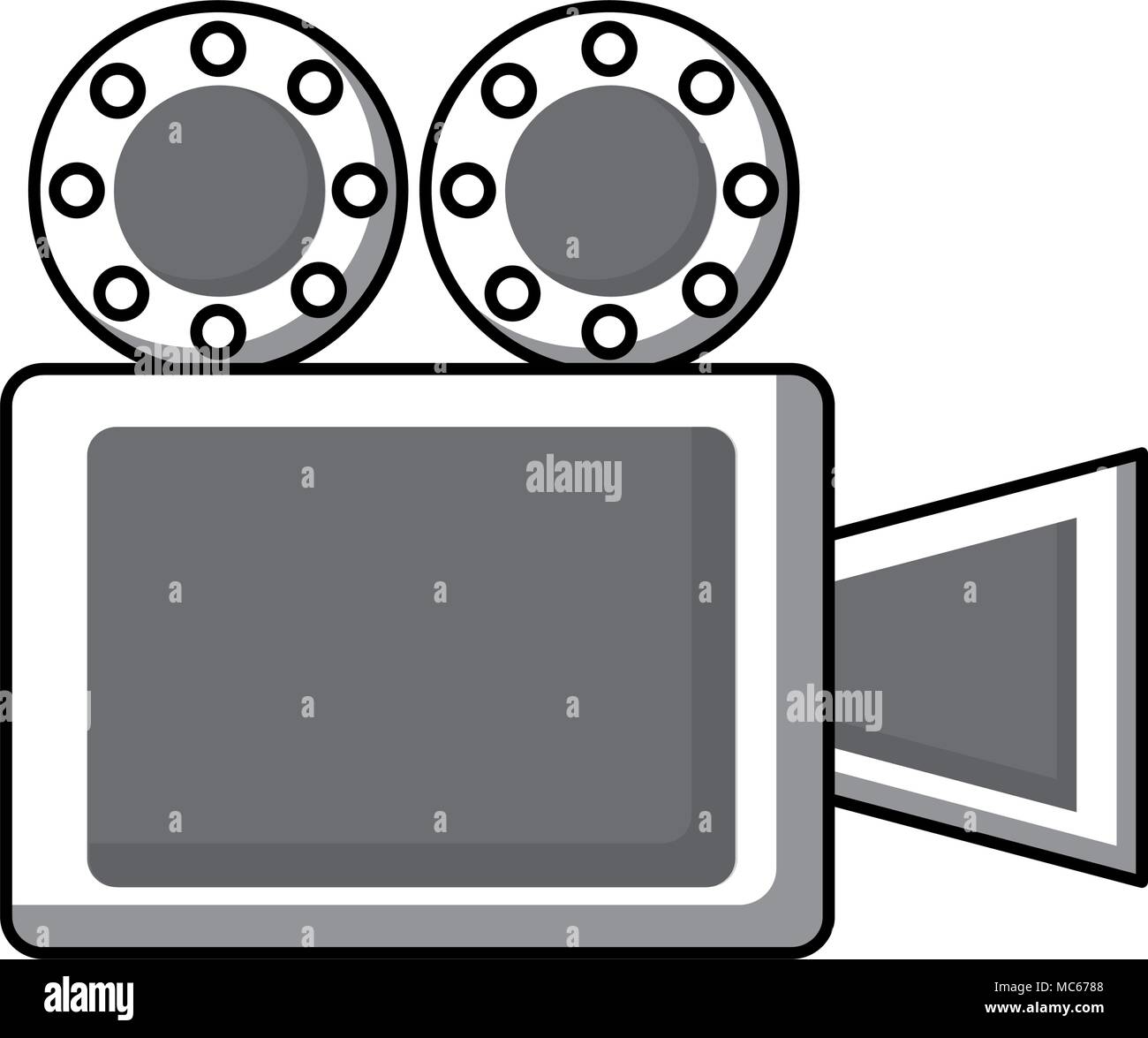 movie projector film strip reel image Stock Vector