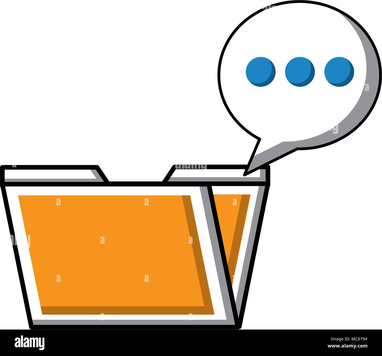 social media folder speech bubble social media Stock Vector Image & Art ...