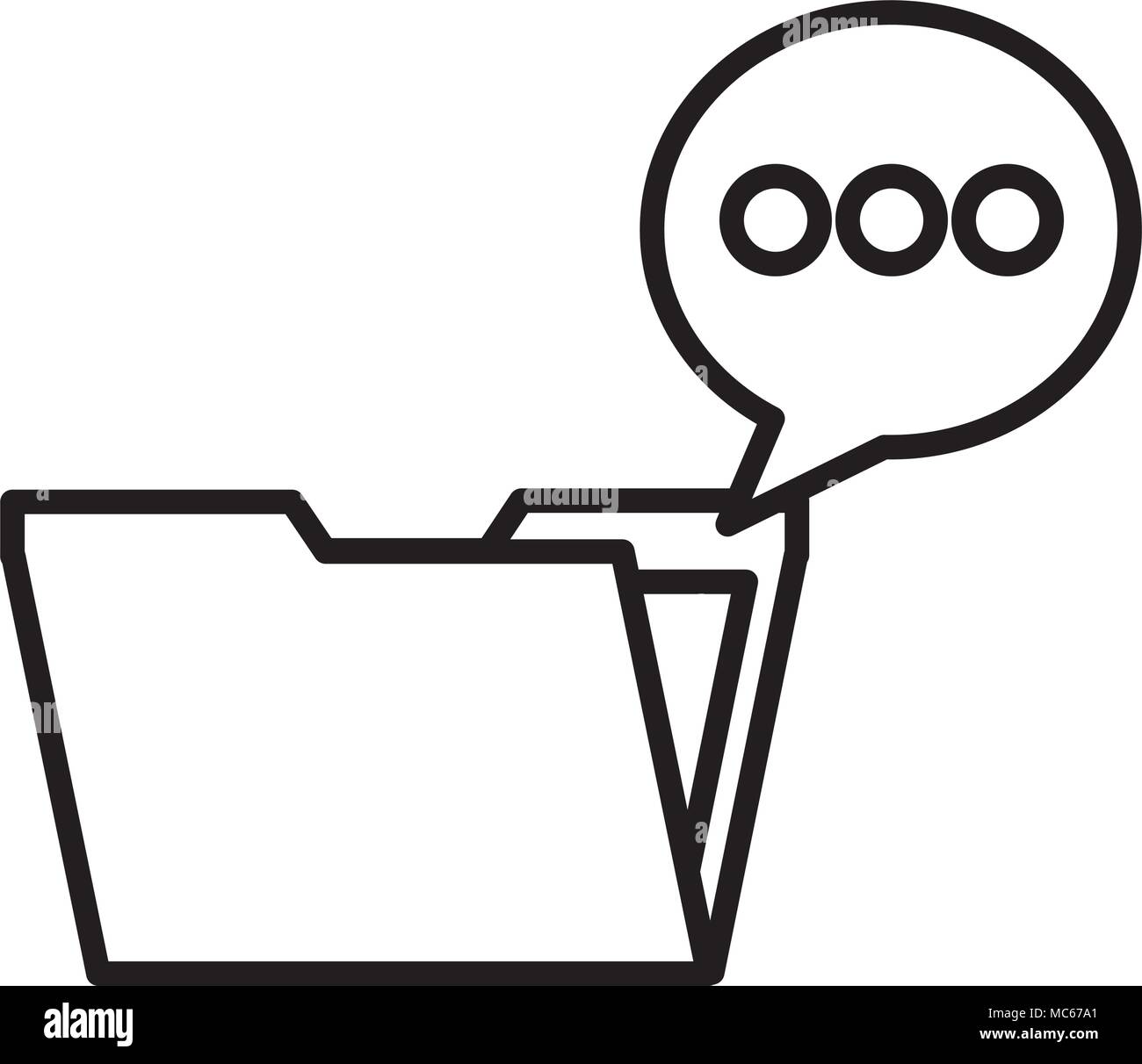 social media folder speech bubble social media Stock Vector Image & Art ...