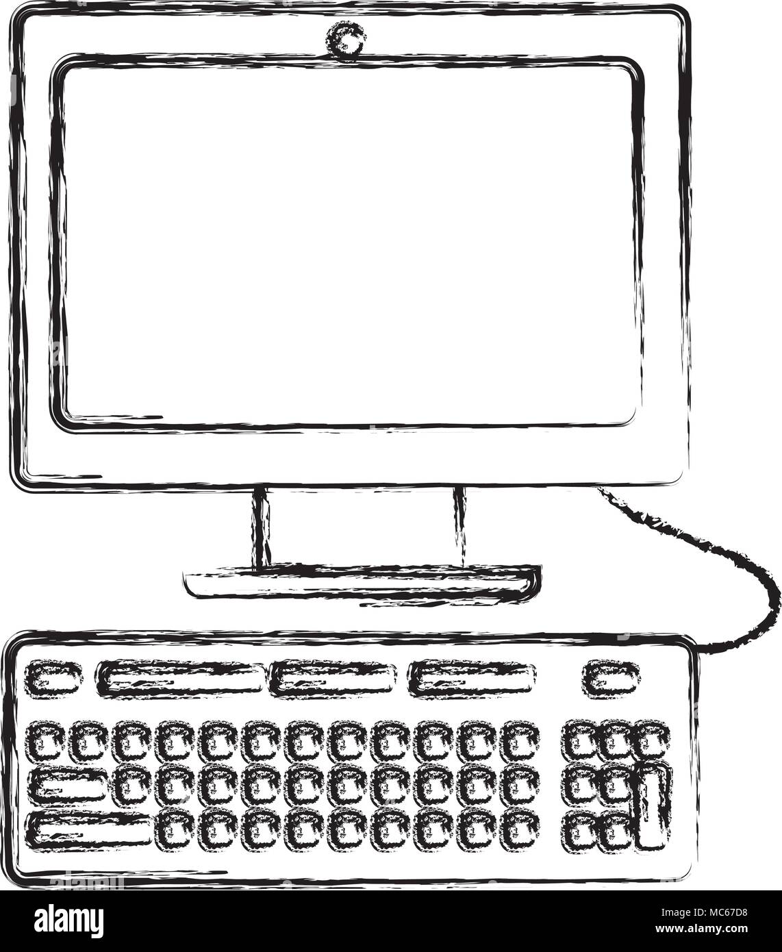 desktop computer isolated icon Stock Vector Image & Art - Alamy