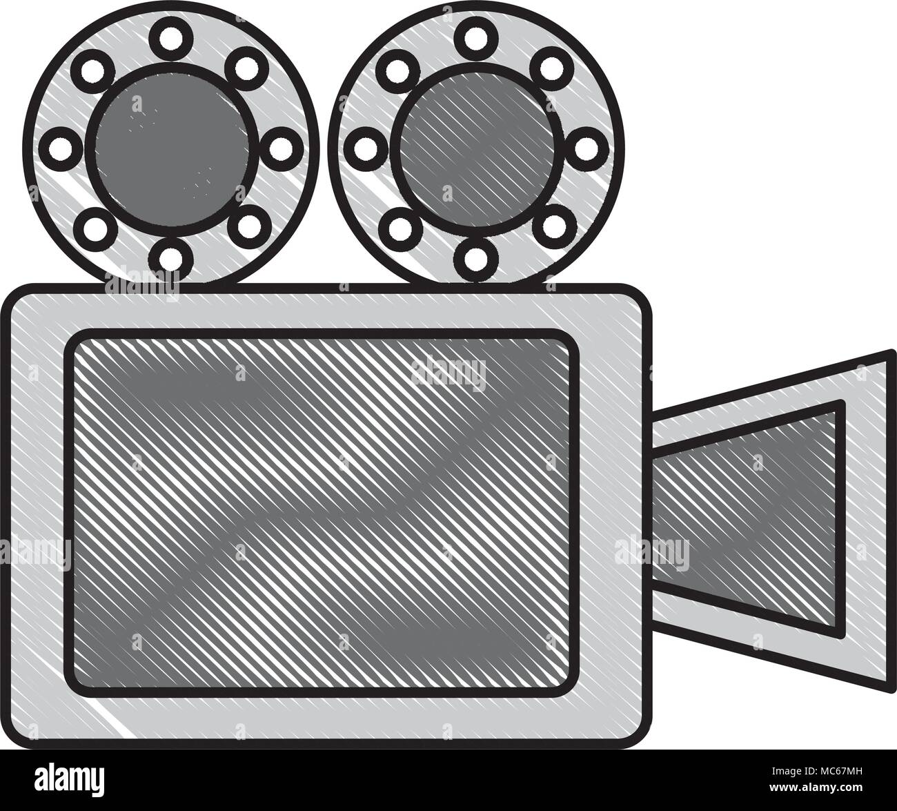 movie projector film strip reel image Stock Vector