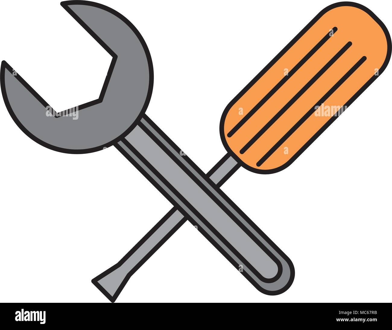 tools repair wrench screwdriver crossed Stock Vector Image & Art Alamy