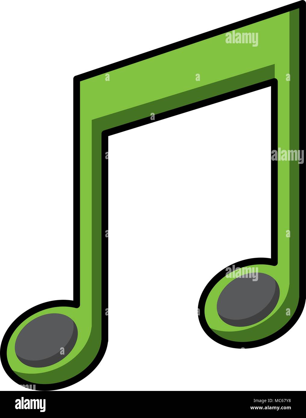 music note isolated icon Stock Vector Image & Art - Alamy