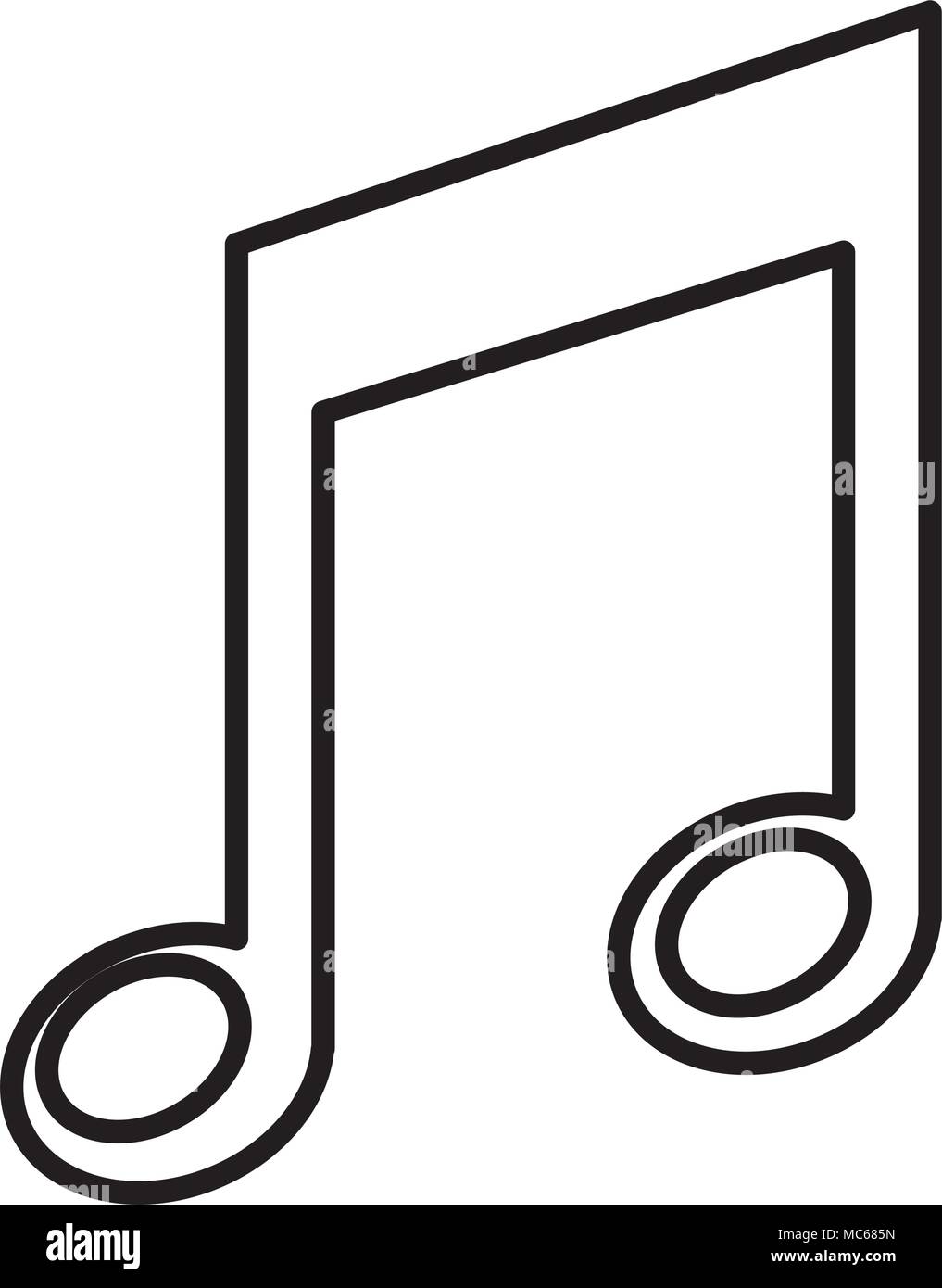 music note isolated icon Stock Vector Image & Art - Alamy