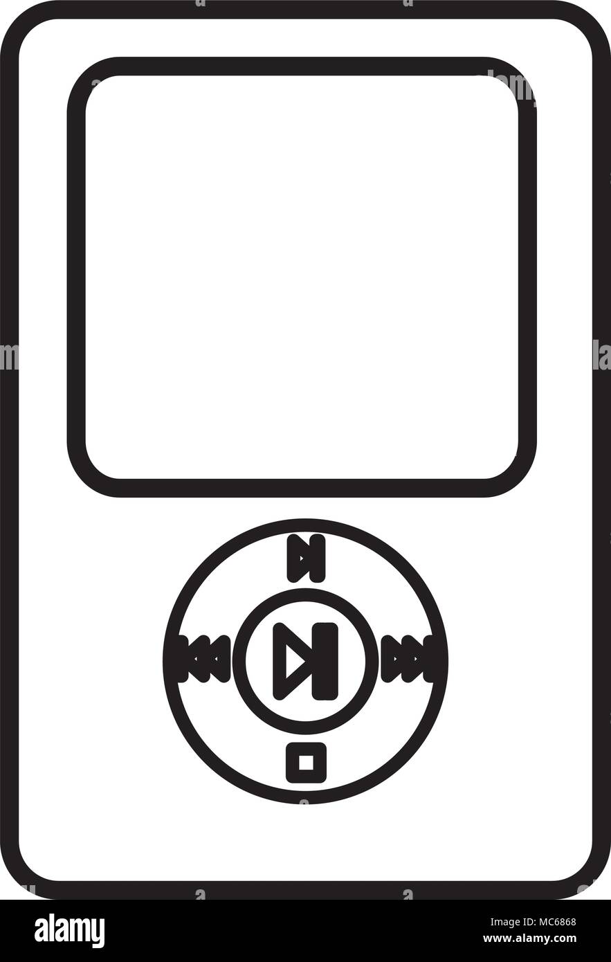 music player isolated icon Stock Vector Image & Art - Alamy