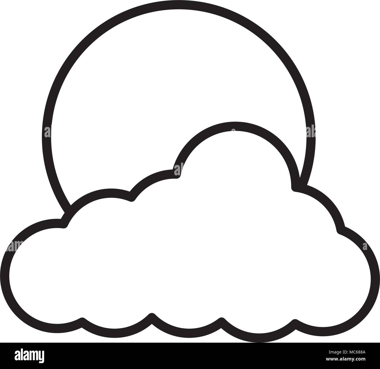 cloud with sun summer season weather Stock Vector Image & Art - Alamy