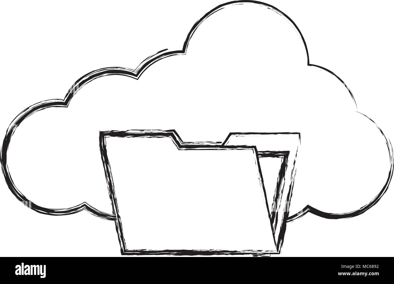 cloud computing with folder Stock Vector Image & Art - Alamy