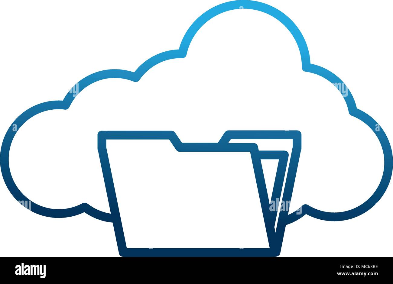 cloud computing storage folder file social media Stock Vector Image ...