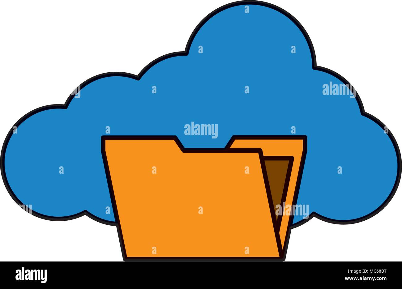 cloud computing storage folder file social media Stock Vector Image ...