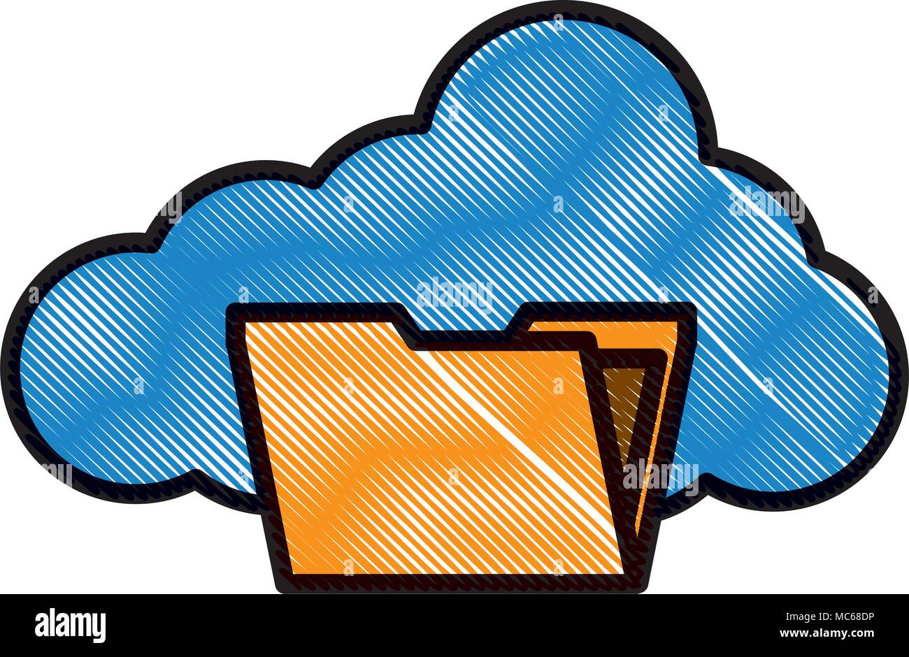 cloud computing storage folder file social media Stock Vector Image ...