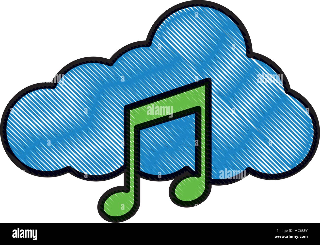 cloud storage music note audio social media Stock Vector Image & Art Alamy
