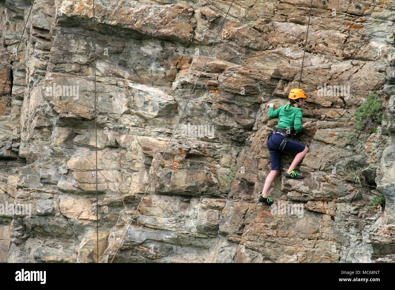 Rock climbing in the Yukon, Canada Stock Photo Alamy