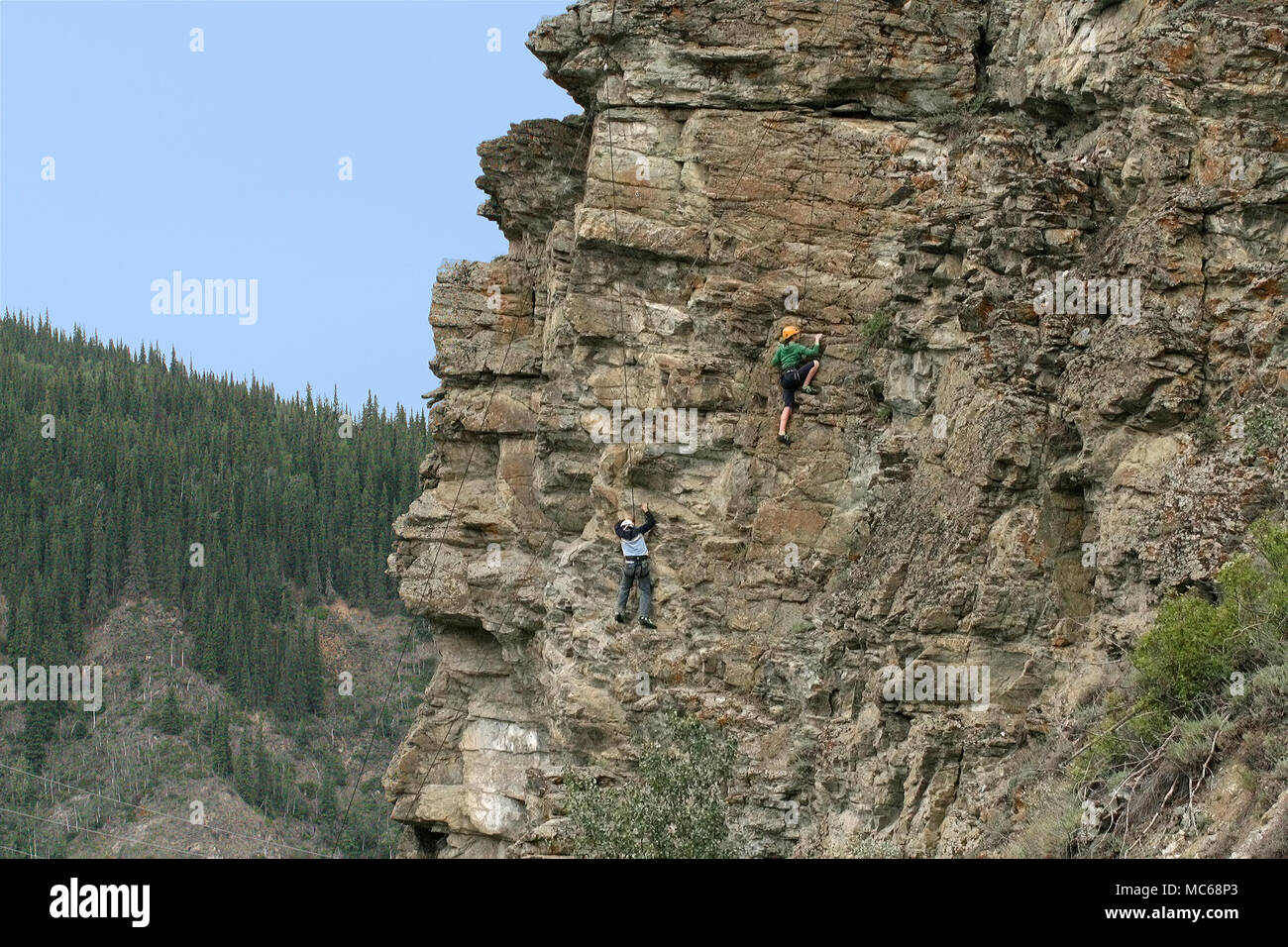 Rock climbing in the Yukon, Canada Stock Photo Alamy