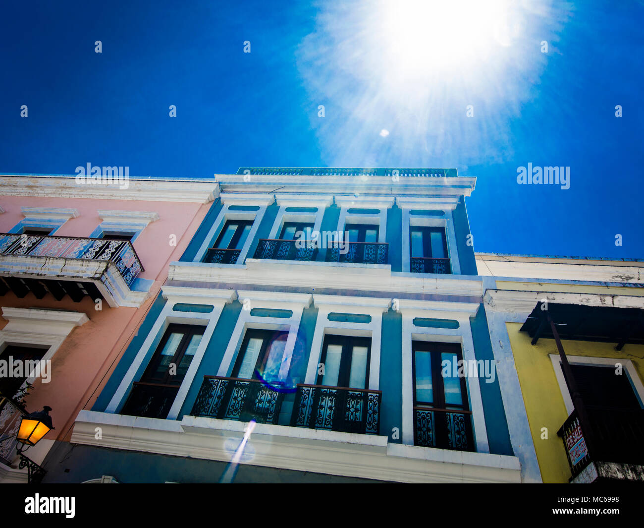 Typical exterior of Old San Juan buildings Stock Photo Alamy