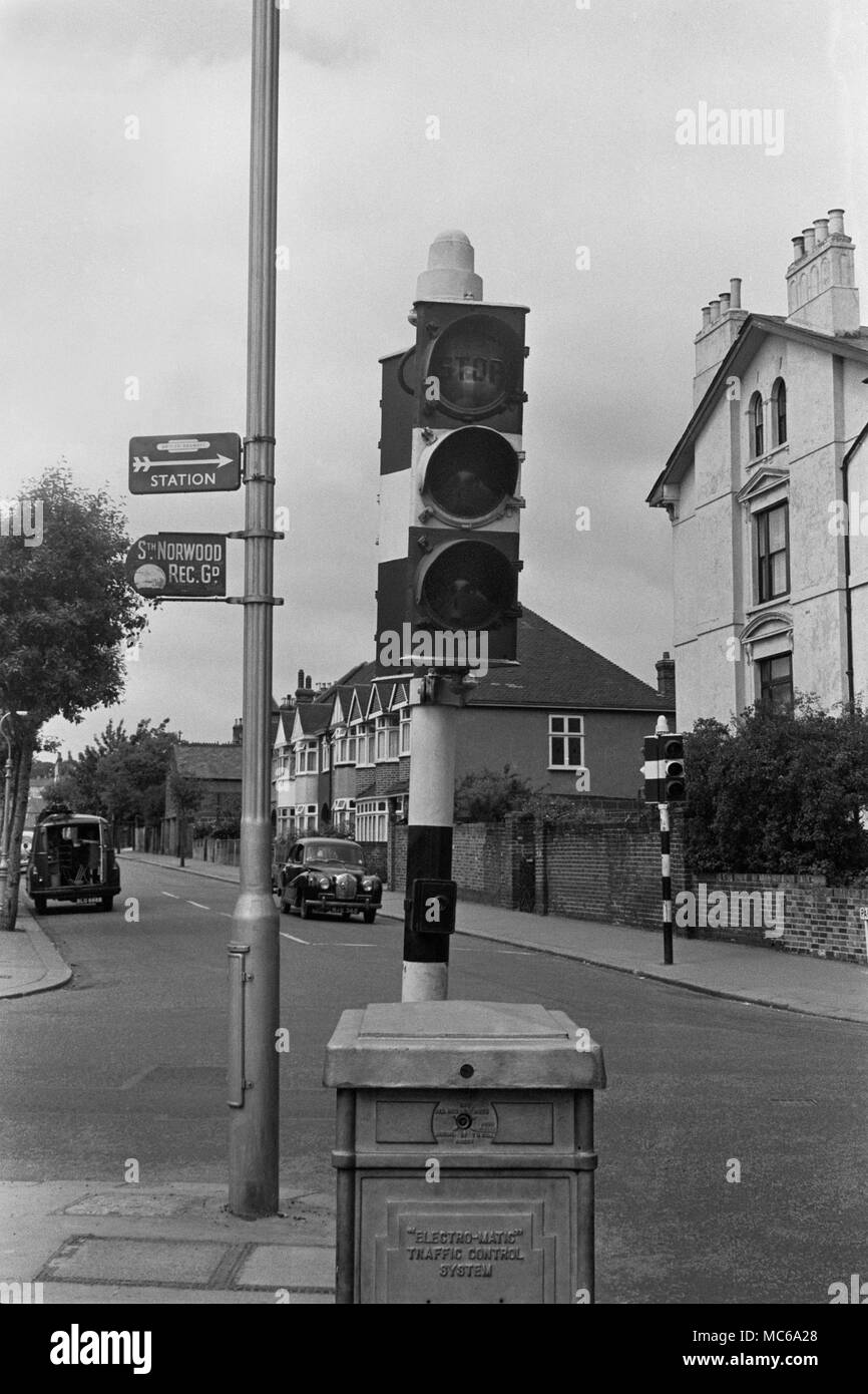 traffic lights,vintage,1960's Stock Photo