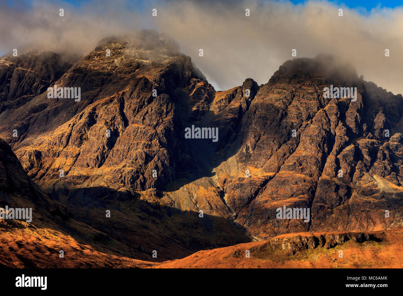 Bla Bheinn (Blaven), The Cuillin Mountain Range, Isle Of Skye, Scotland Stock Photo
