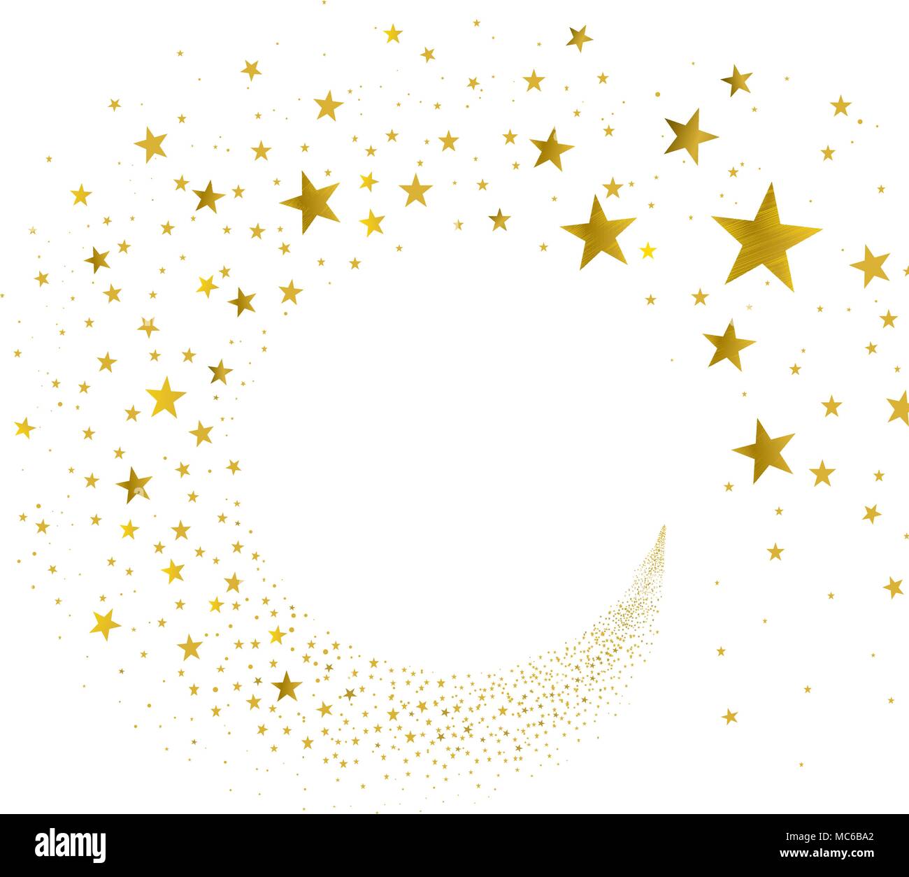 stream gold stars on a white background Stock Vector Image & Art - Alamy