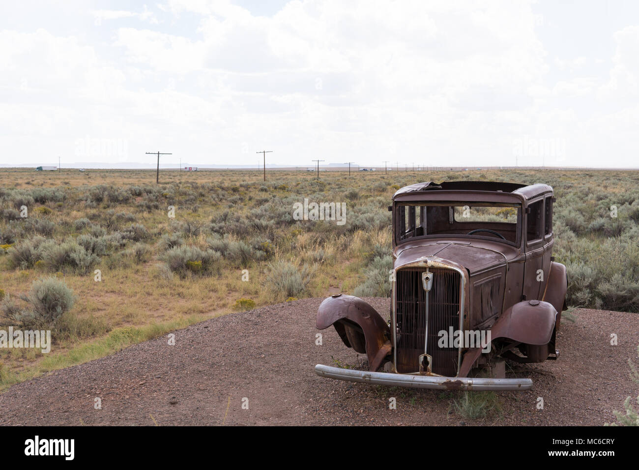Old rusty car in Navajo Nation Stock Photo Alamy