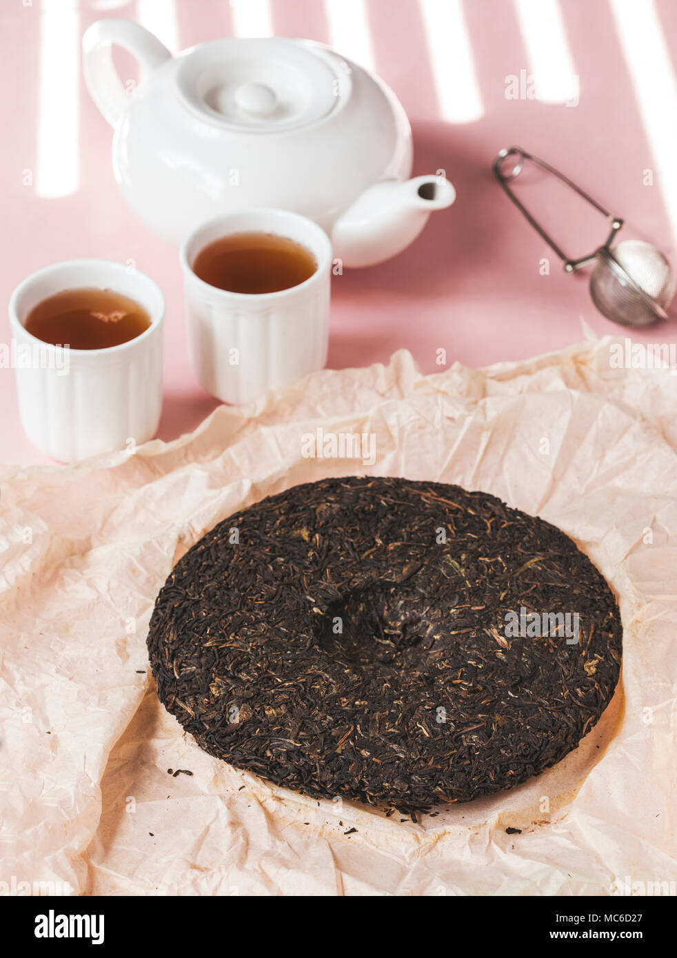 Pu Erh Puerh Tea Cake Chinese Tea Stock Photo Alamy