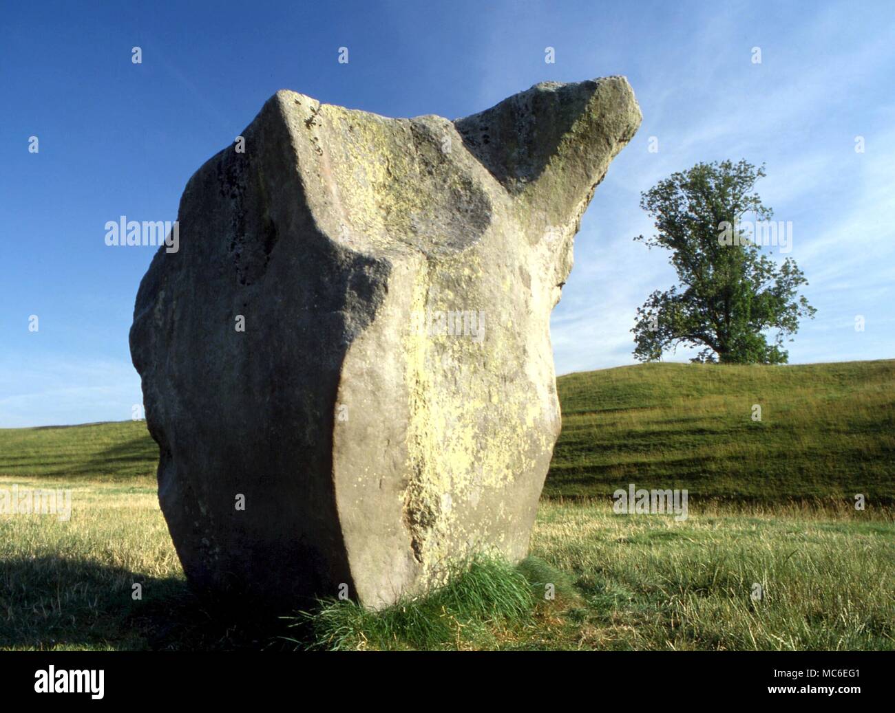 Stone circles - Part of the the circle at Avebury, said to have been built circa 2,500 BC Stock Photo