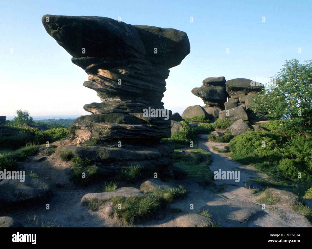 Brimn Rocks STONES - Brimham Rocks in North Yorkshire Stock Photo - Alamy