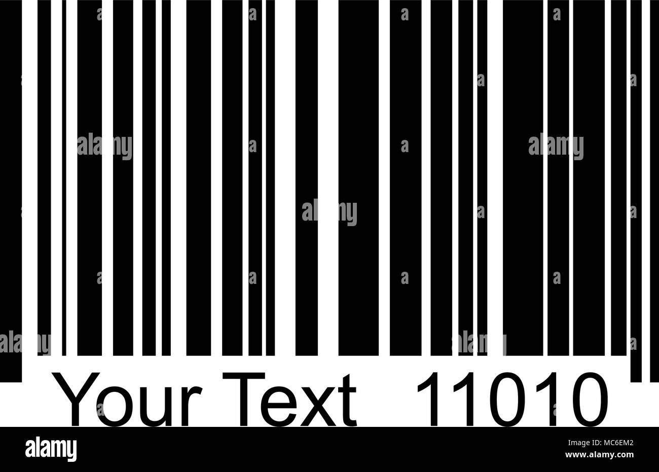 Bar code vector illustration with text Stock Vector Image & Art - Alamy