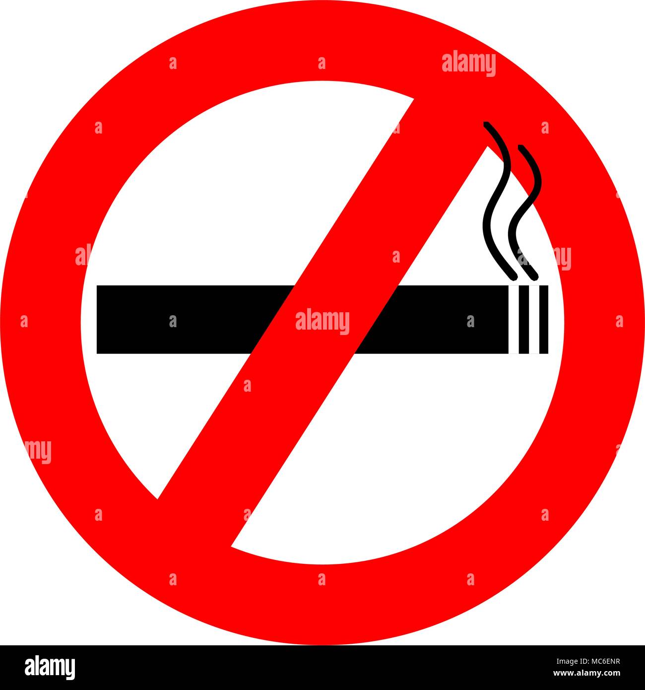 Standard no smoking vector symbol isolated on white Stock Vector Image