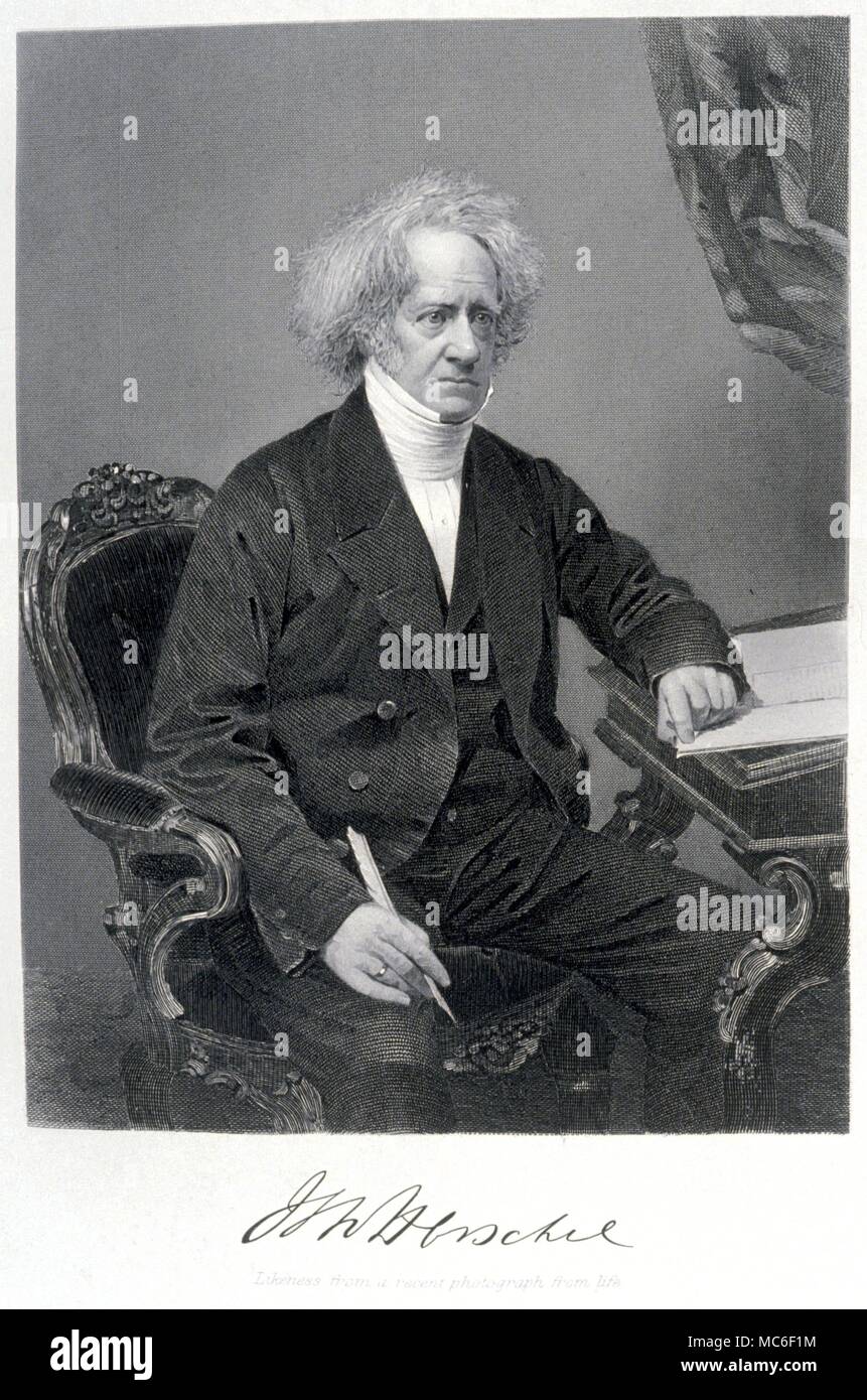 Occultist Herschell, the discoverer of the planet Uranus, from Portrait Gallery of Eminent Men and Women, c. 1870 Stock Photo