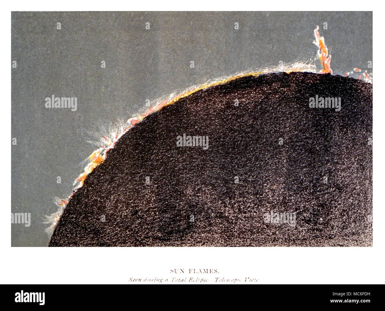 COMETS AND METEORS - Shower of meteors in 1866. Colour wood engraving in Agnes Gilberne's Sun, Moon and Stars, 1881 Stock Photo